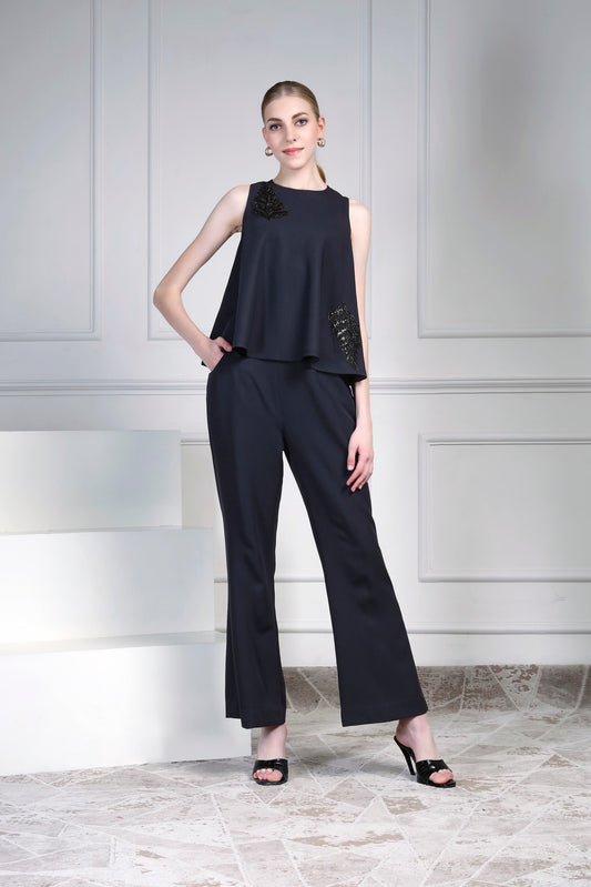 A-Line Top Set - Dark Blue