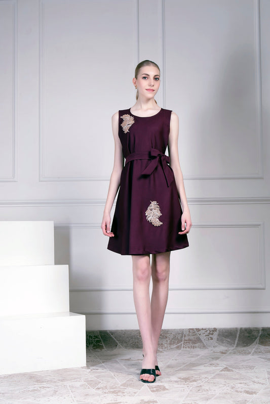 A-Line Dress - Maroon