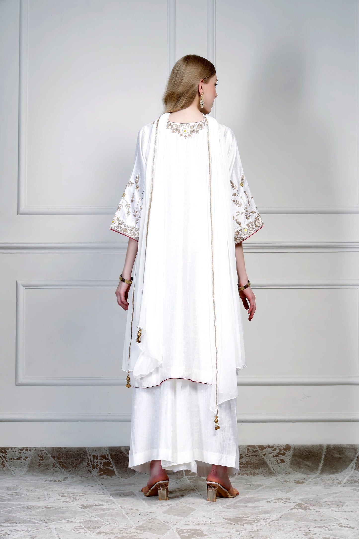 Straight Kurta Set – Ivory Bloom