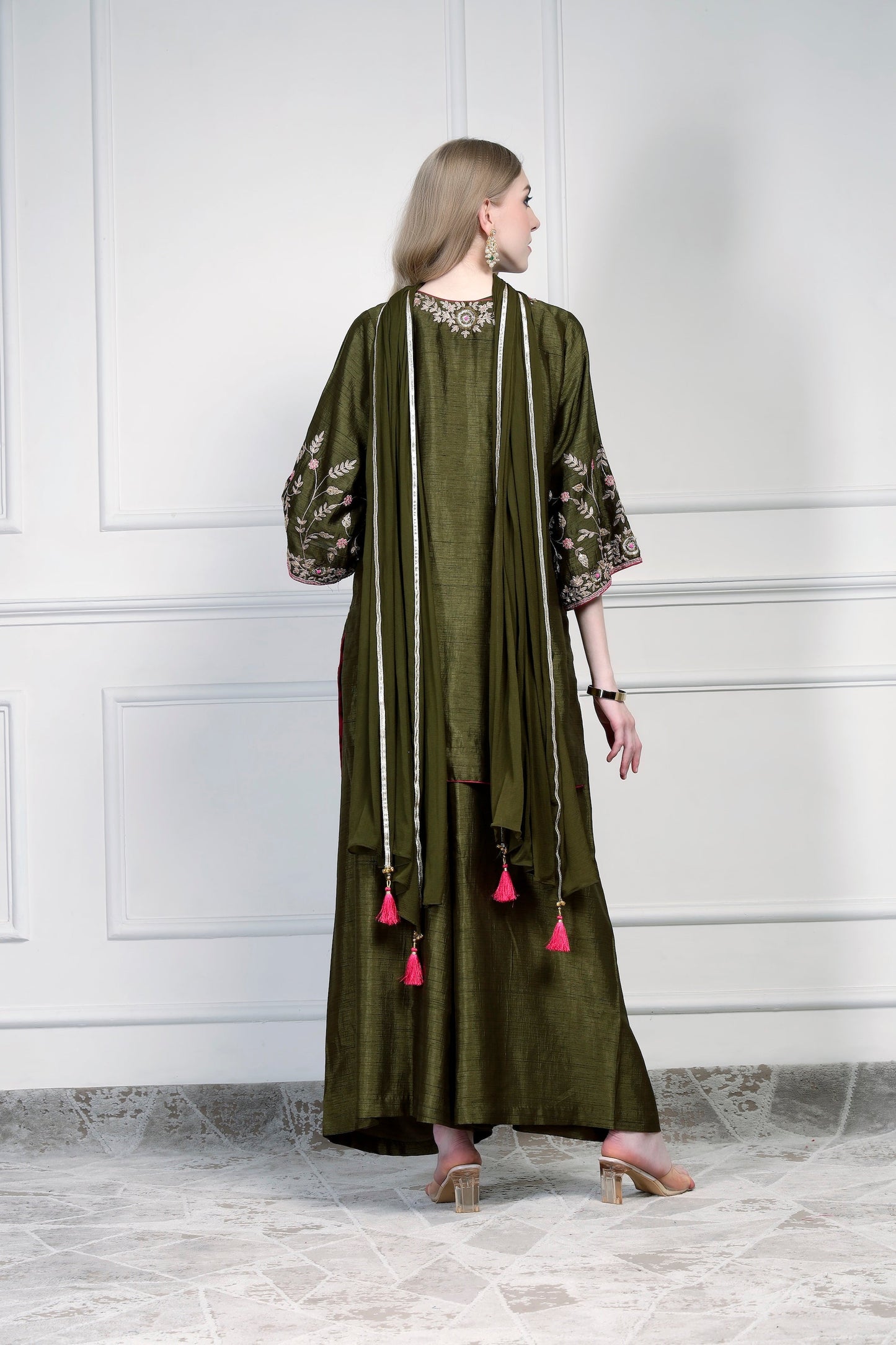 Short Kurta Set – Olive