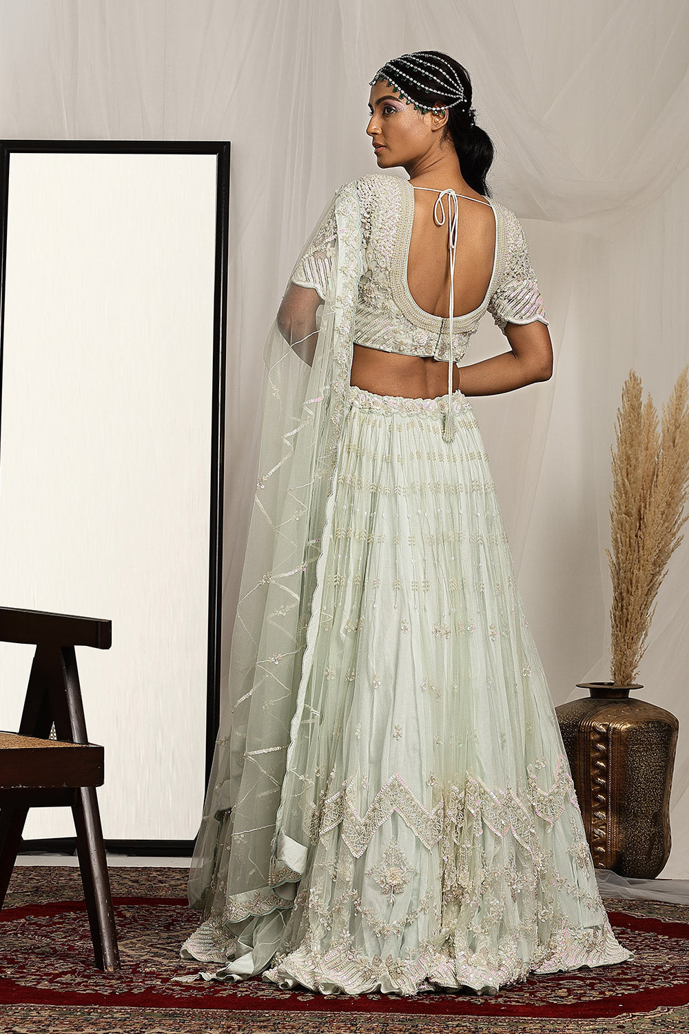 Embroidered Lehenga and Dupatta