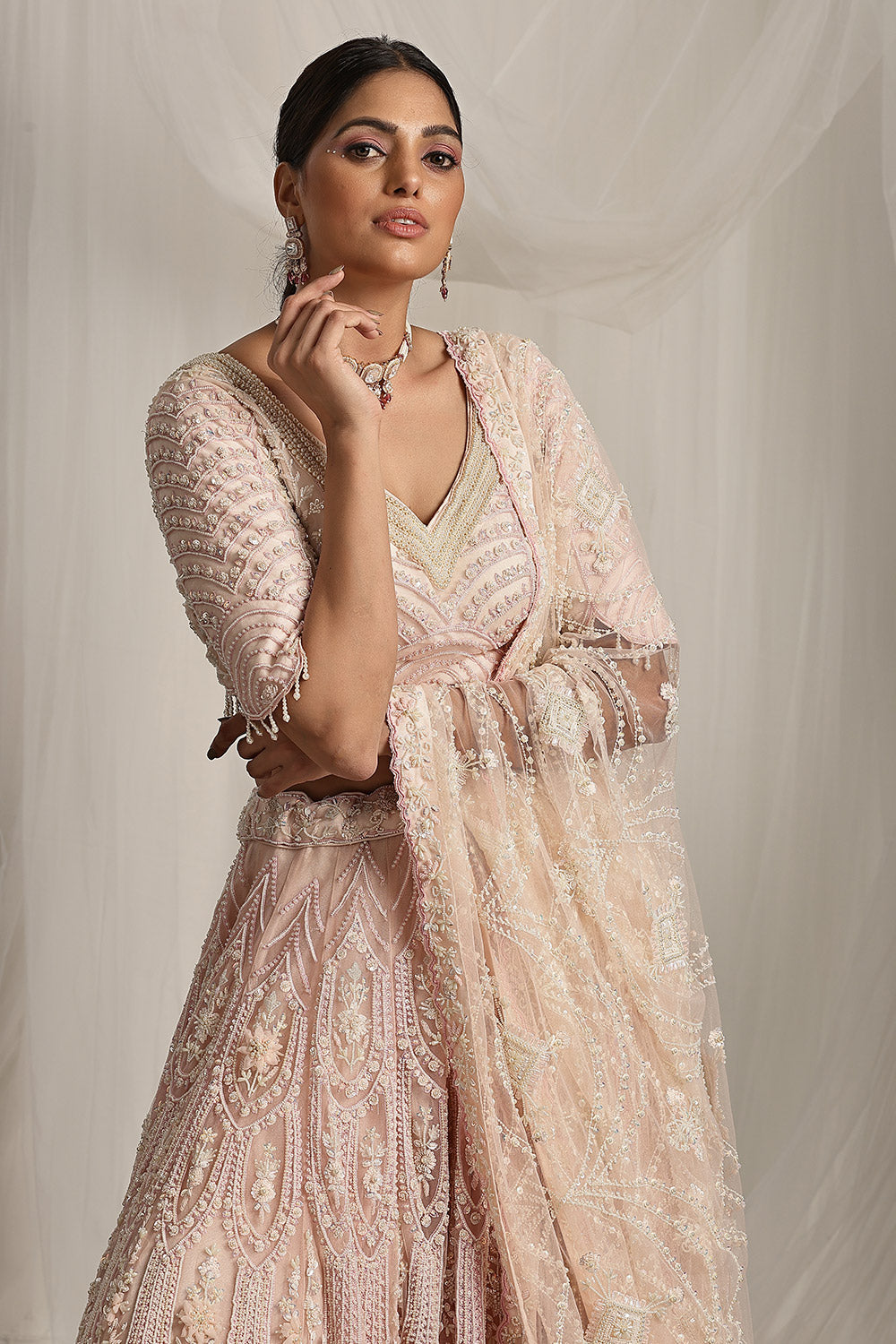 Embroidered Lehenga and Dupatta