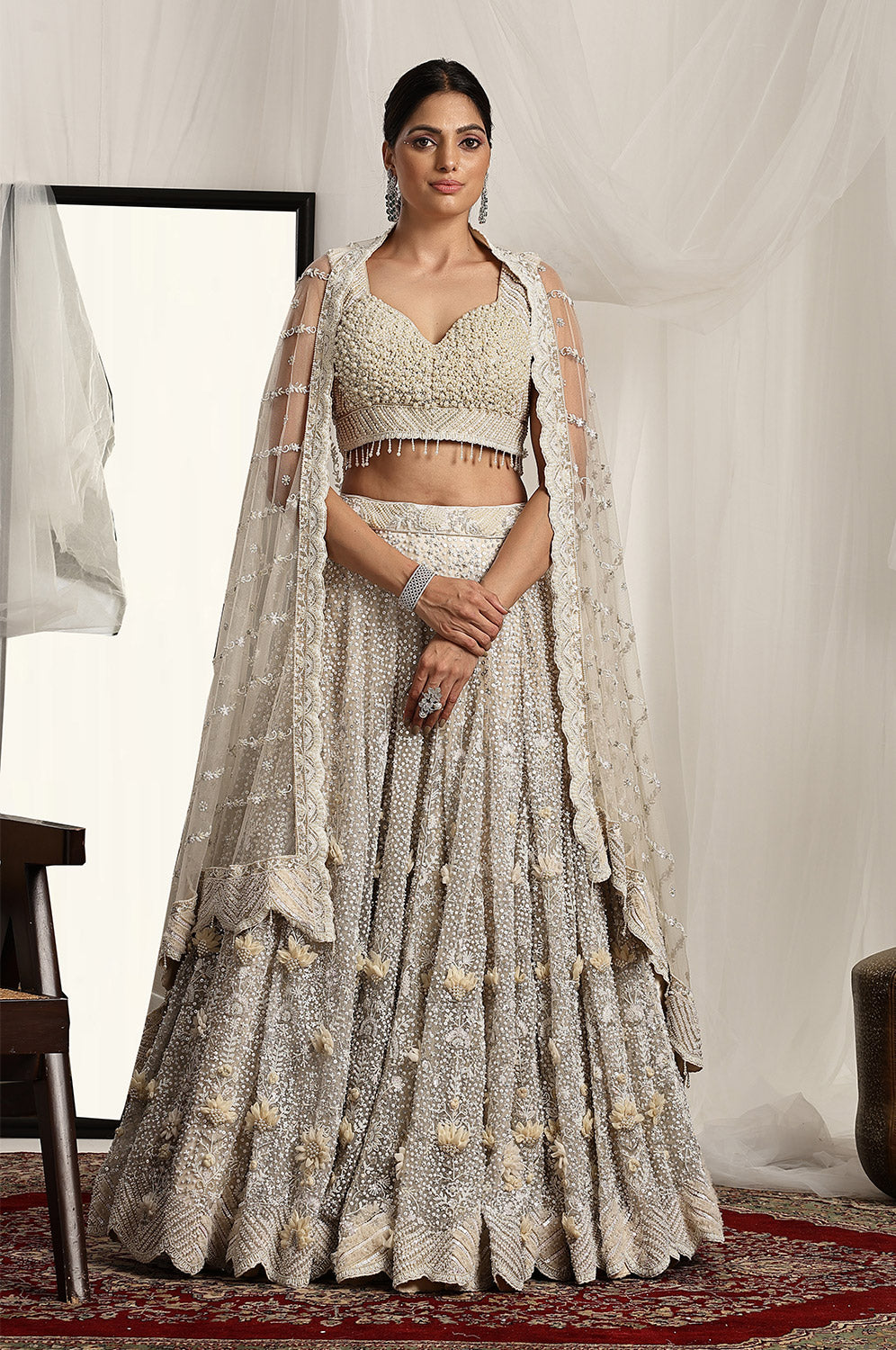 Embroidered Lehenga and Dupatta