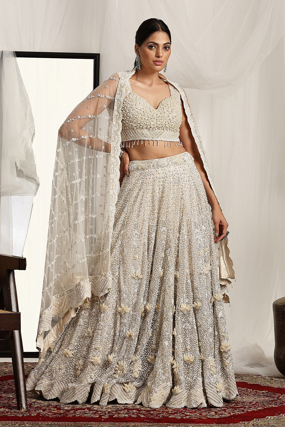 Embroidered Lehenga and Dupatta