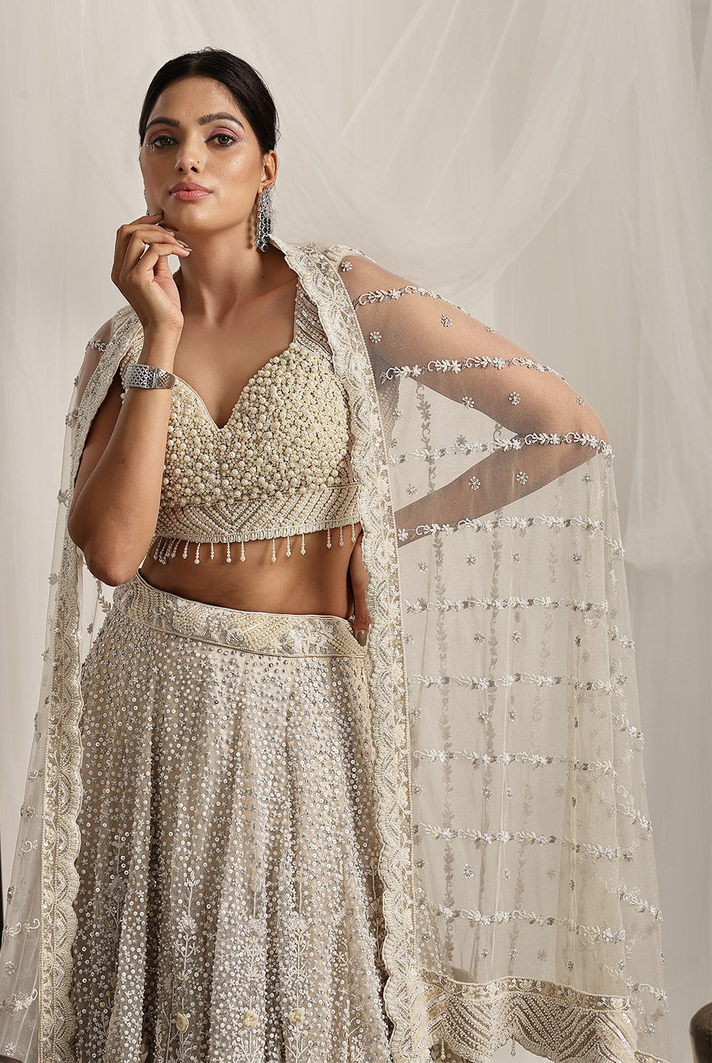 Embroidered Lehenga and Dupatta