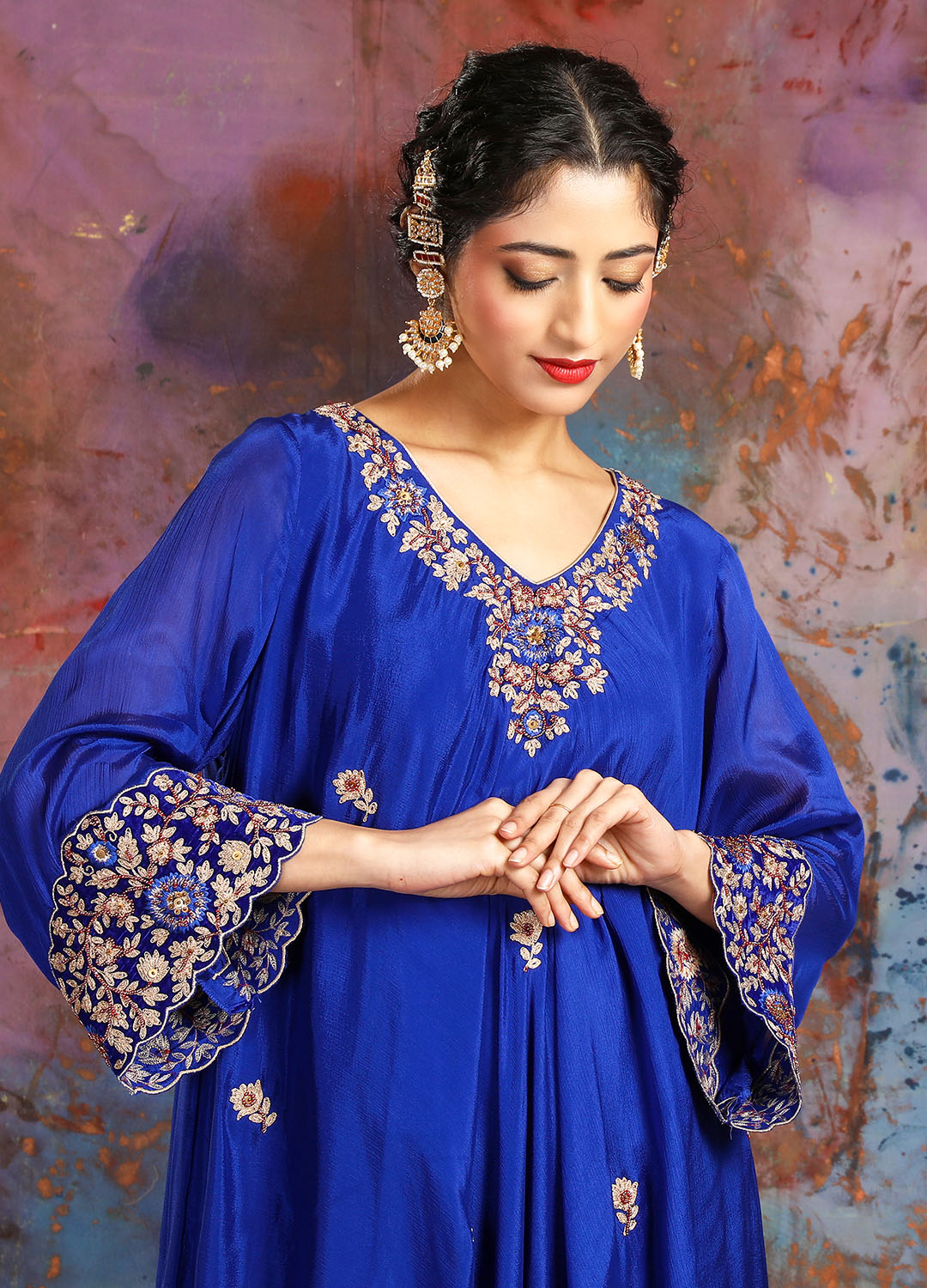 Sharara Set - Royal Blue