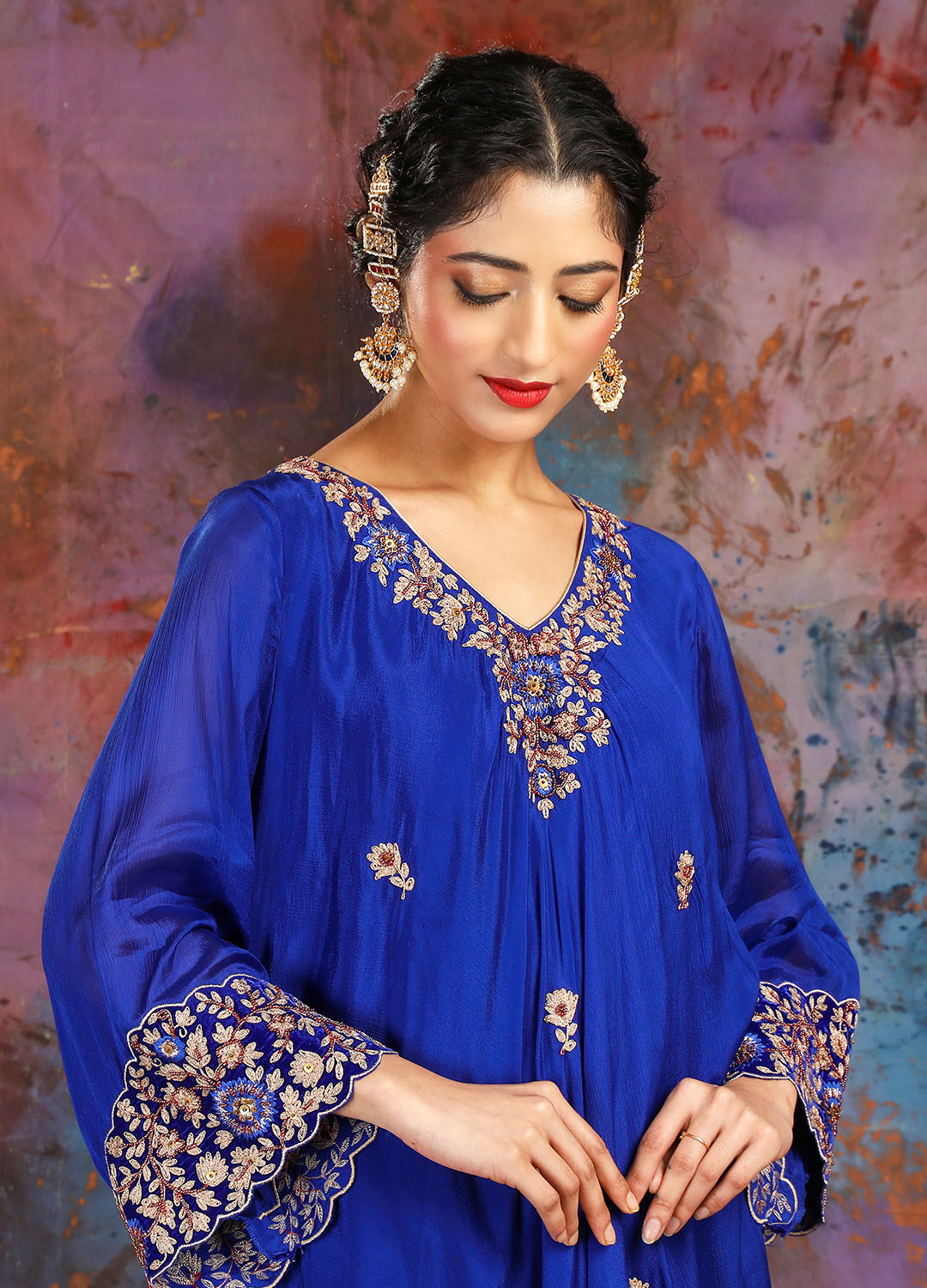 Sharara Set - Royal Blue