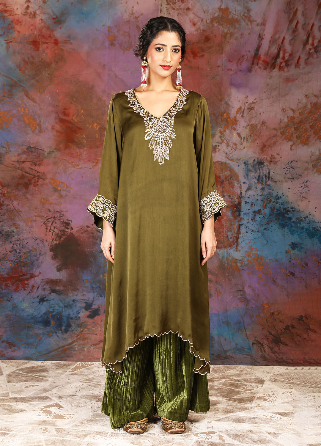 Kurta Set - Olive