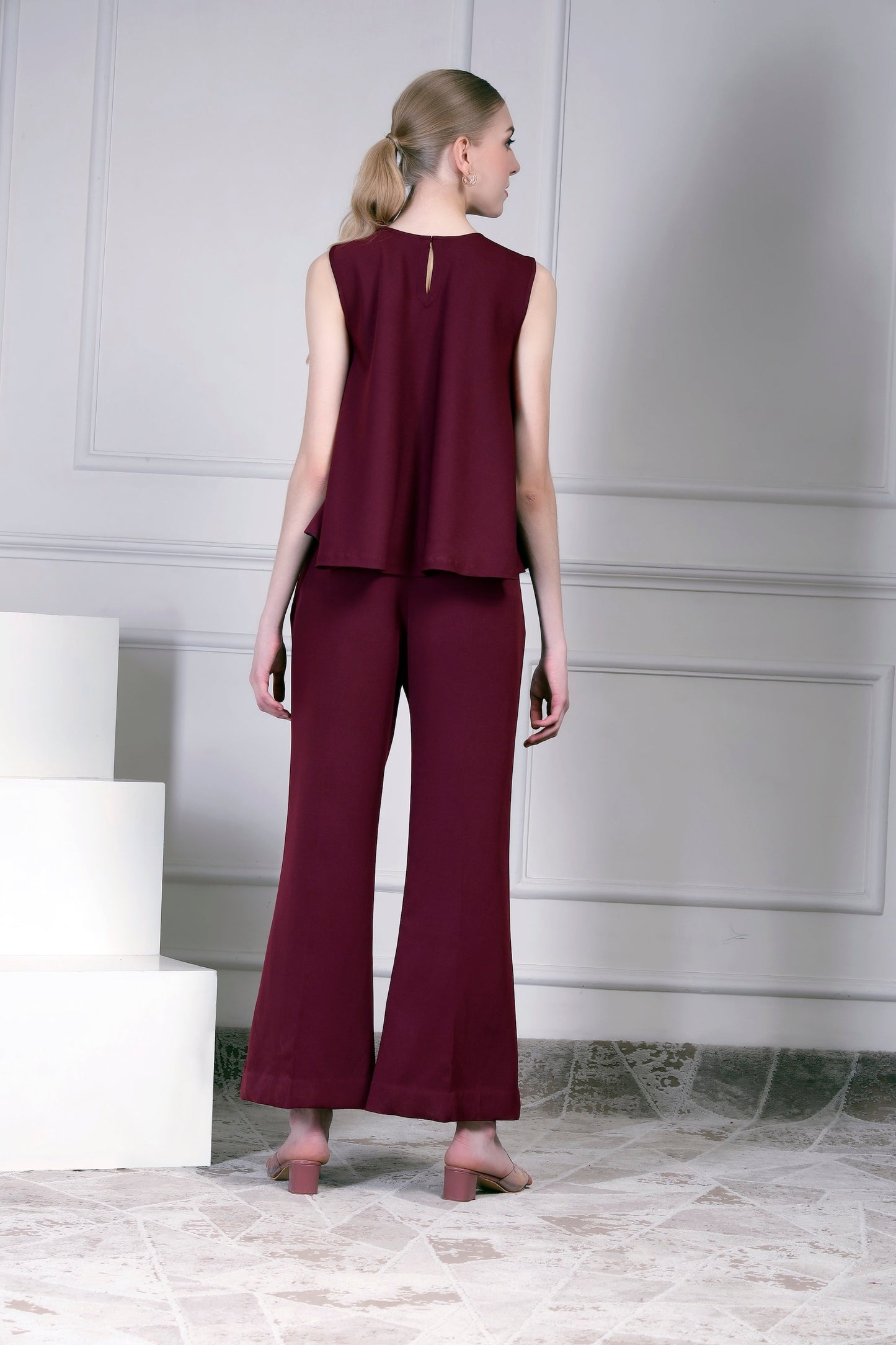 A-Line Top Set - Maroon