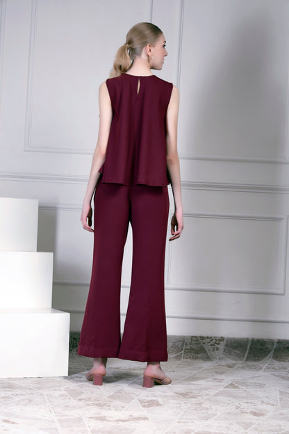 A-Line Top Set - Maroon