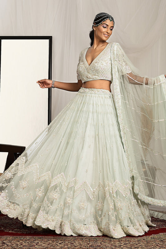 Embroidered Lehenga and Dupatta