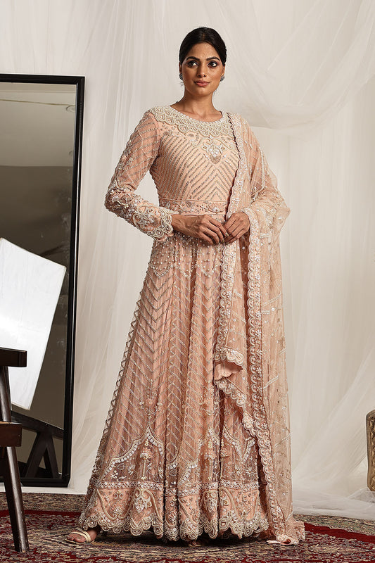 Pearl and Bead Embellished Anarkali