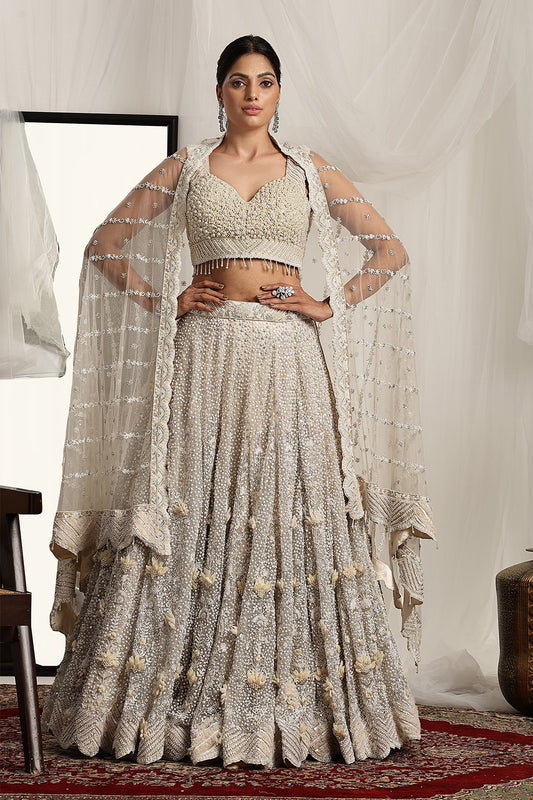Embroidered Lehenga and Dupatta