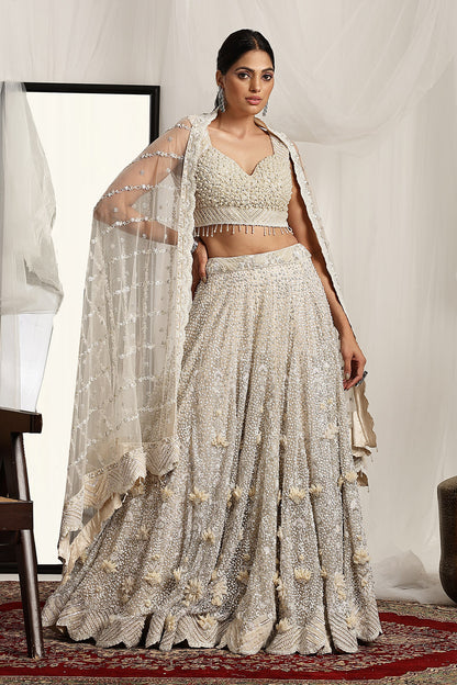 Embroidered Lehenga and Dupatta