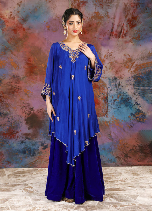 Sharara Set - Royal Blue