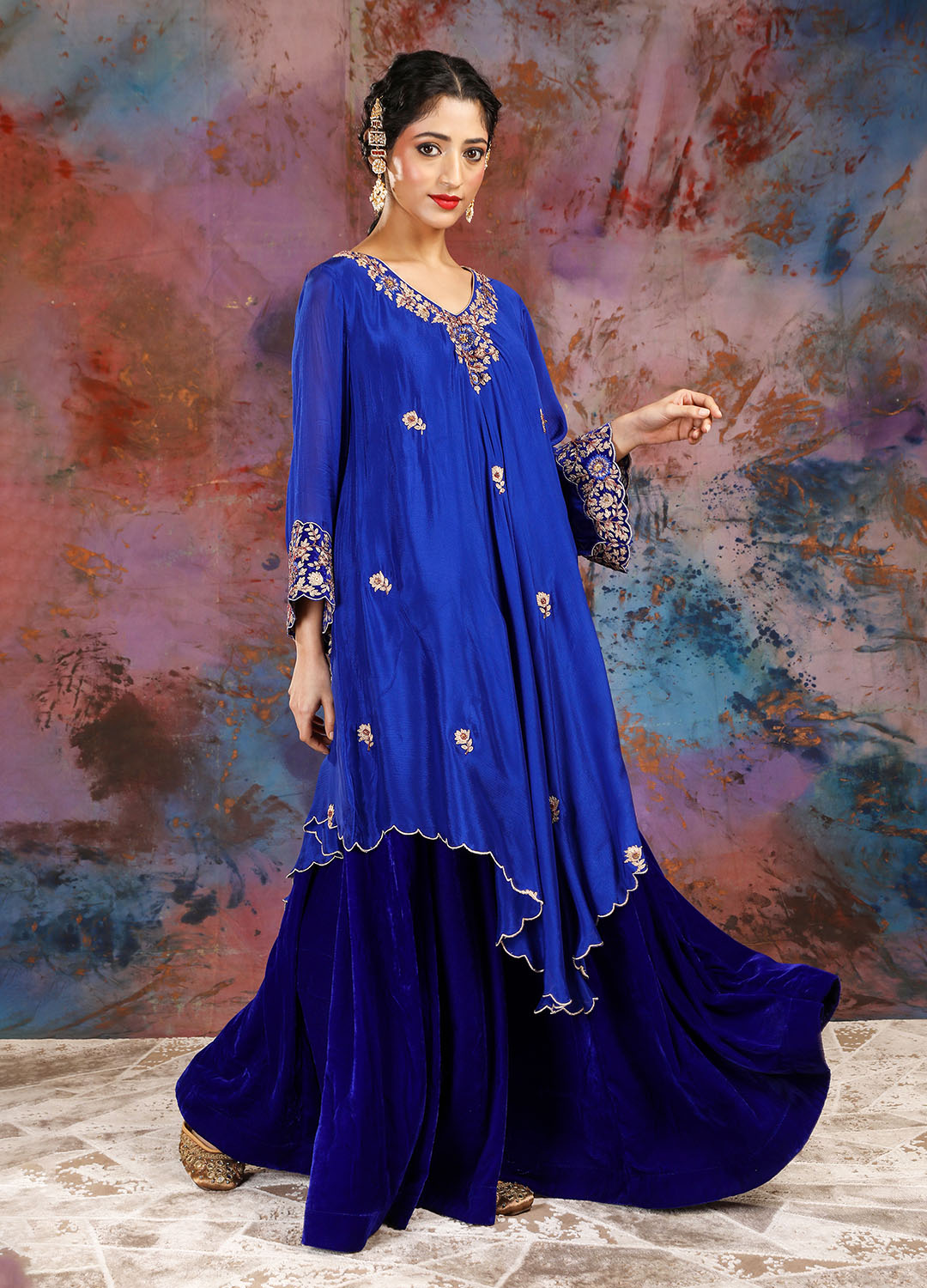 Sharara Set - Royal Blue