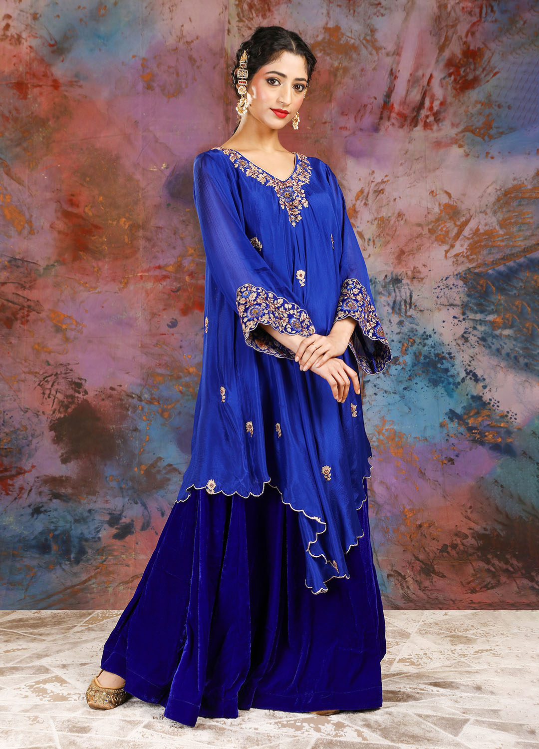 Sharara Set - Royal Blue