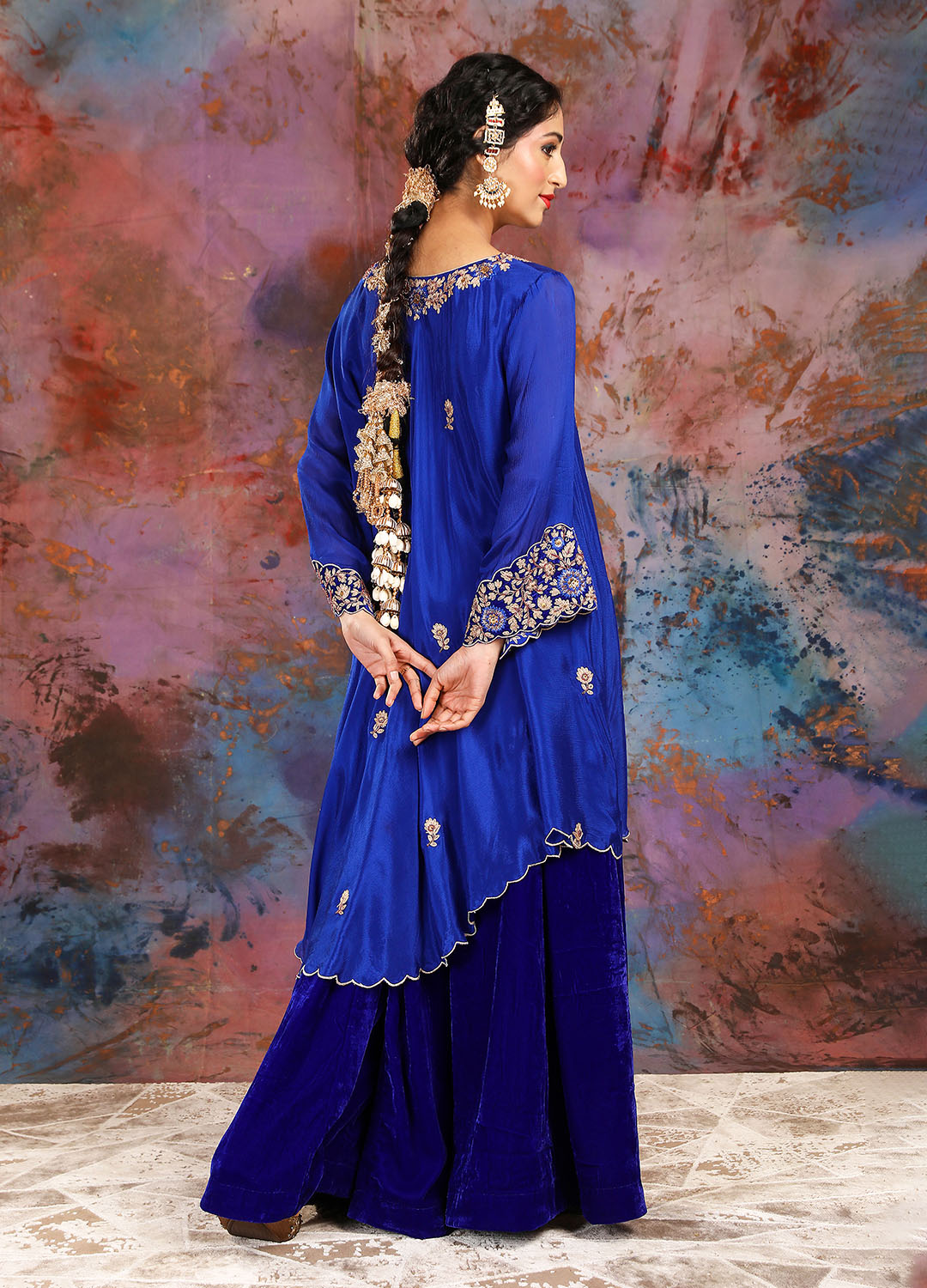 Sharara Set - Royal Blue