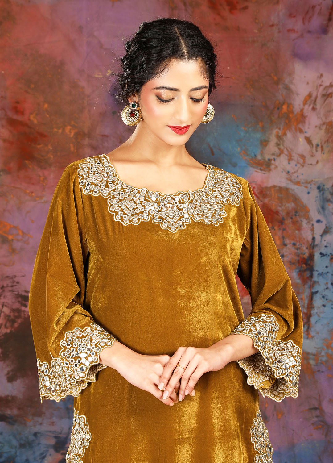 Sharara Set - Honey Gold