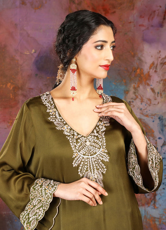 Kurta Set - Olive