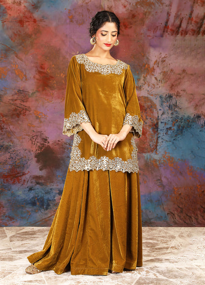 Sharara Set - Honey Gold