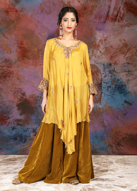 Sharara Set - Honey Gold